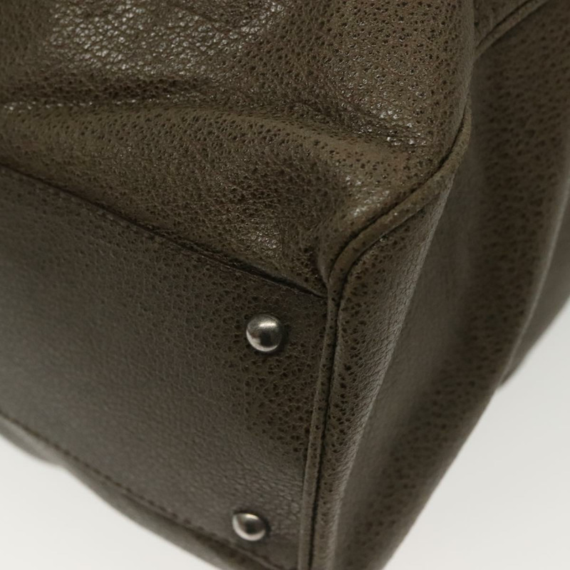 【日本直送】Salvatore Ferragamo Gancini 手提包 皮革 卡其色 銀色 正品 140186-13