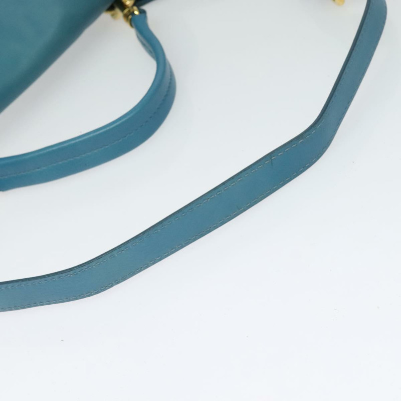 【日本直送】Miu Miu 手提包 皮革 兩用 藍色 金色 正品 140336-7