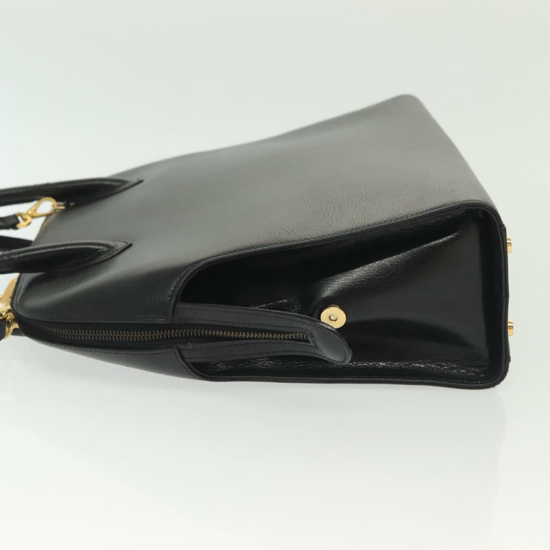 【日本直送】Salvatore Ferragamo Gancini 手提包 皮革 兩用 黑色 金色 正品 140273-3