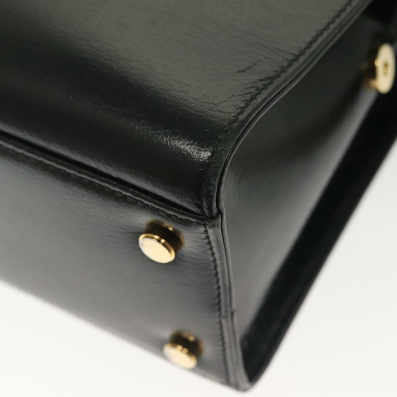 【日本直送】Salvatore Ferragamo Gancini 手提包 皮革 兩用 黑色 金色 正品 140273-8