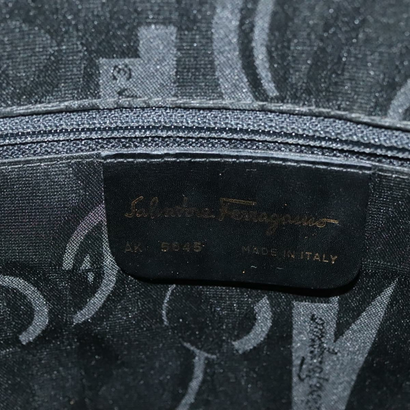 【日本直送】Salvatore Ferragamo Gancini 手提包 皮革 兩用 黑色 金色 正品 140273-11