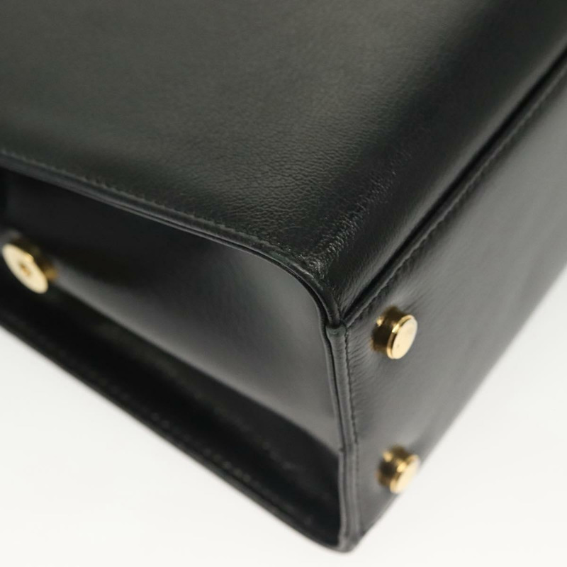 【日本直送】Salvatore Ferragamo Gancini 手提包 皮革 兩用 黑色 金色 正品 140273-17