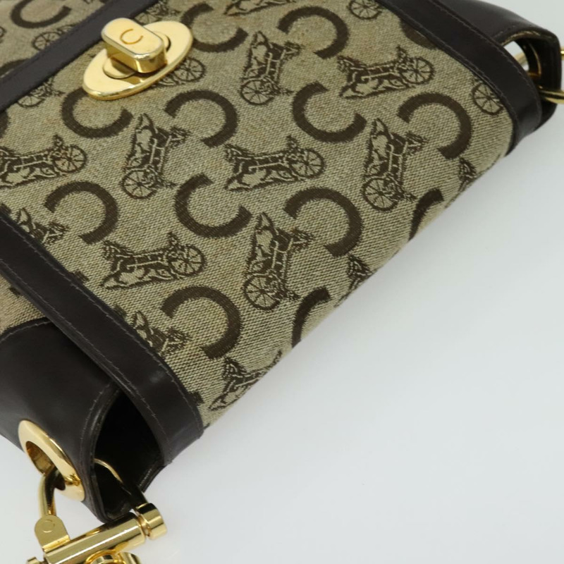 【日本直送】CELINE C Sulky 肩背包 帆布 米色 金色 正品 140291-5