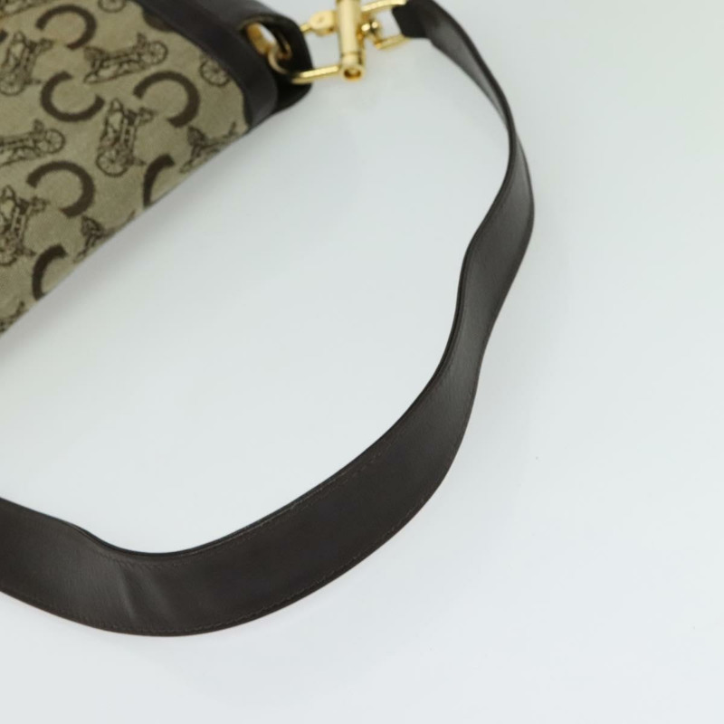 【日本直送】CELINE C Sulky 肩背包 帆布 米色 金色 正品 140291-6