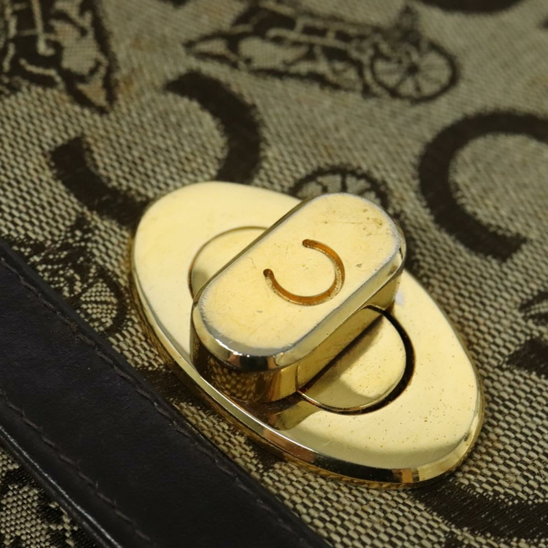 【日本直送】CELINE C Sulky 肩背包 帆布 米色 金色 正品 140291-8