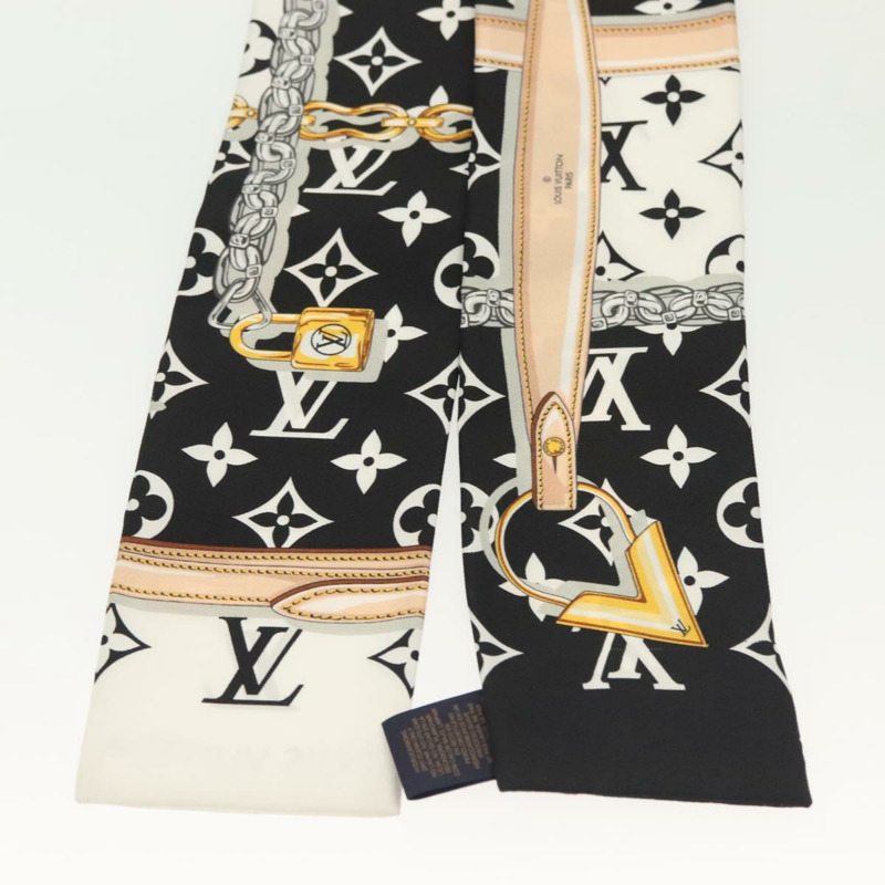 【日本直送】路易威登 Bando Monogram Confidential 絲巾 黑色 M78656 LV Auth sw1433-5