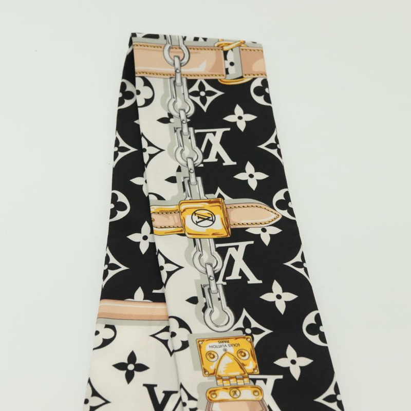 【日本直送】路易威登 Bando Monogram Confidential 絲巾 黑色 M78656 LV Auth sw1433-7