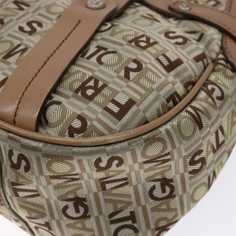 【日本直送】Salvatore Ferragamo 肩背包 帆布 皮革 米色 銀色 正品 bs28919-8