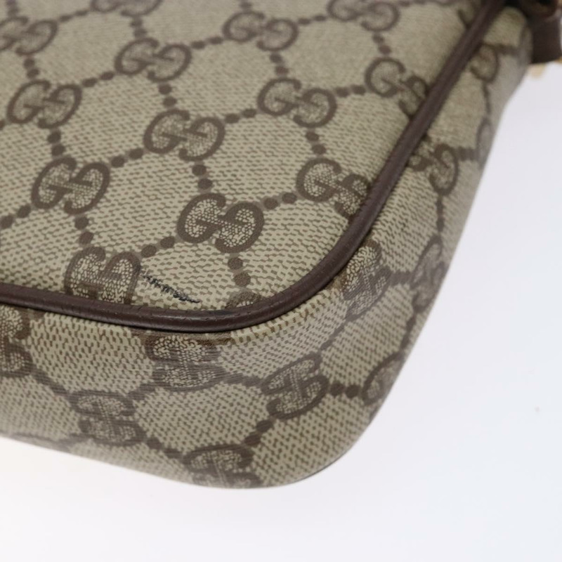 【日本直送】GUCCI GG Supreme 單肩包 PVC 米色 金色 156 02 068 正品 bs28869-15