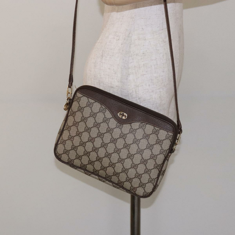 【日本直送】GUCCI GG Supreme 單肩包 PVC 米色 金色 156 02 068 正品 bs28869-20