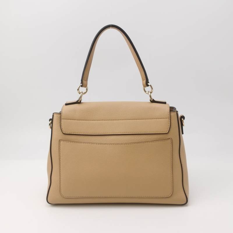 Chloe Faye小號牛皮純色鏈條扣飾斜挎包單肩包-4