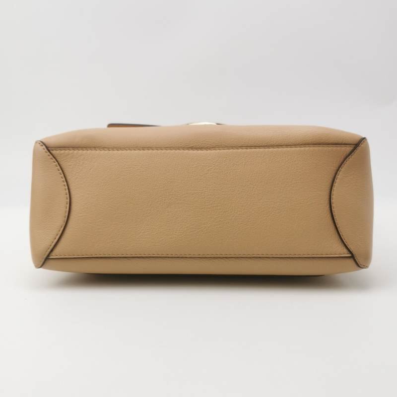 Chloe Faye小號牛皮純色鏈條扣飾斜挎包單肩包-5