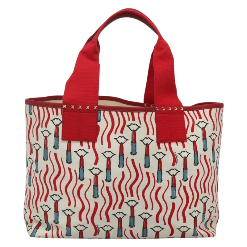 【日本直送】VALENTINO 帆布手提包 紅色 Auth bs28967-1