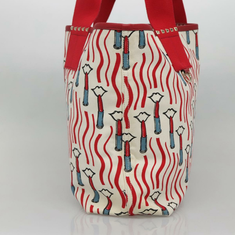 【日本直送】VALENTINO 帆布手提包 紅色 Auth bs28967-2