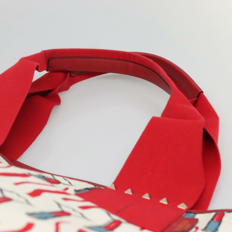 【日本直送】VALENTINO 帆布手提包 紅色 Auth bs28967-7