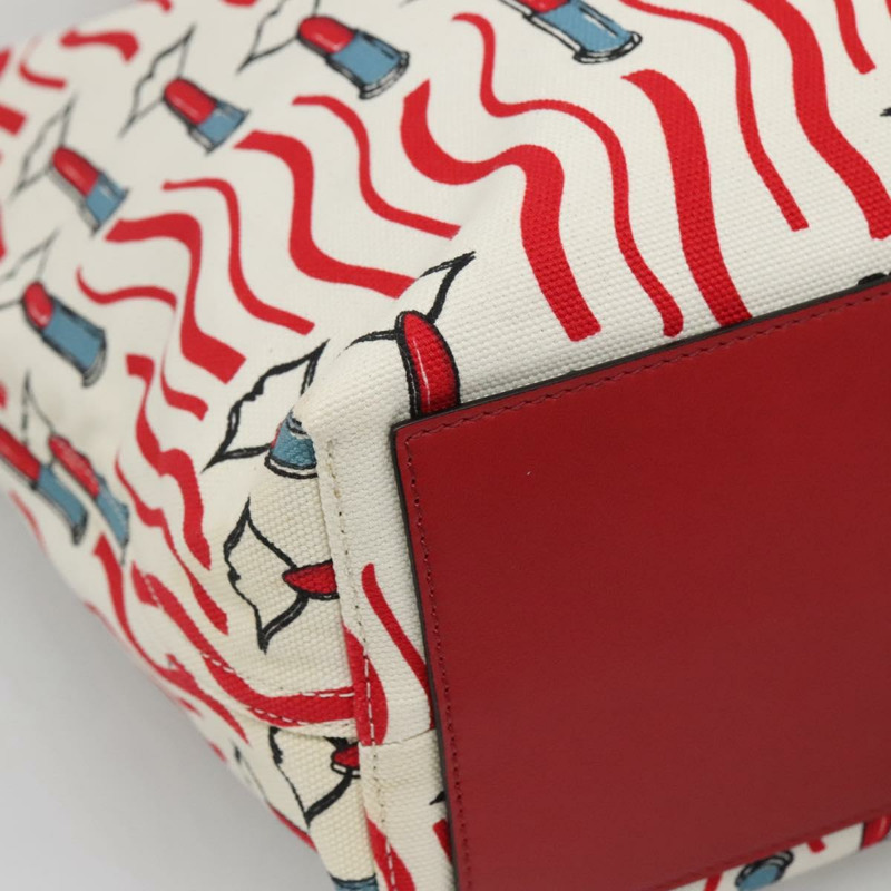 【日本直送】VALENTINO 帆布手提包 紅色 Auth bs28967-13