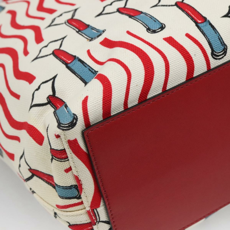 【日本直送】VALENTINO 帆布手提包 紅色 Auth bs28967-15