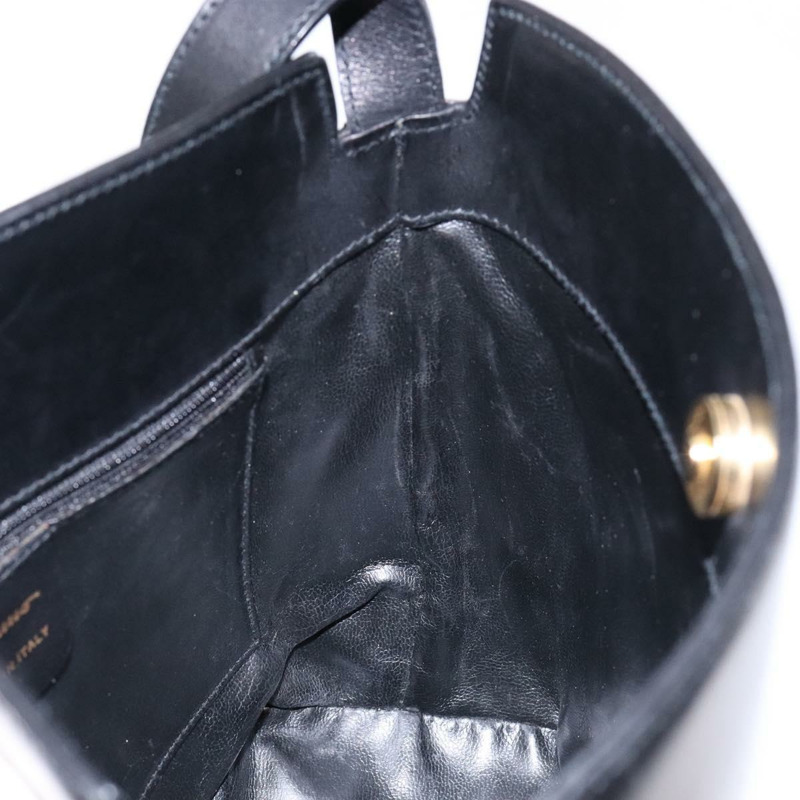 【日本直送】Salvatore Ferragamo Gancini 單肩包，黑色皮革，金色，正品，貨號 140540-17