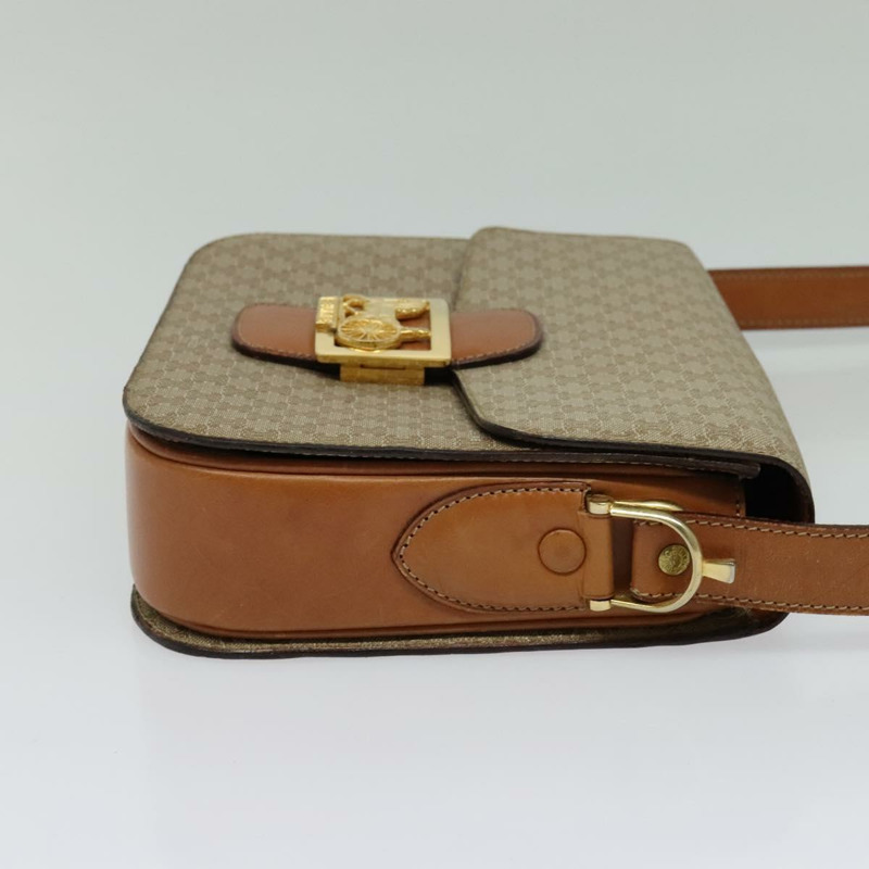 【日本直送】CELINE Macadam帆布肩背包 PVC米色金色 正品 140613-3