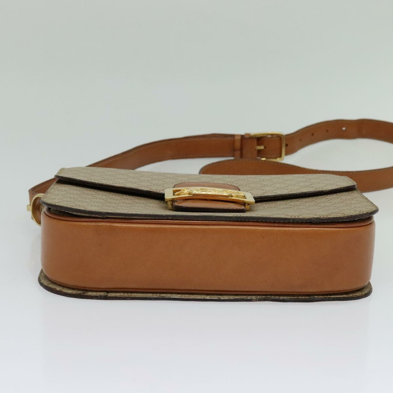 【日本直送】CELINE Macadam帆布肩背包 PVC米色金色 正品 140613-4