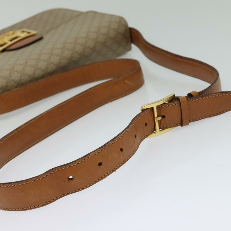 【日本直送】CELINE Macadam帆布肩背包 PVC米色金色 正品 140613-6