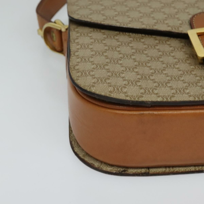 【日本直送】CELINE Macadam帆布肩背包 PVC米色金色 正品 140613-13