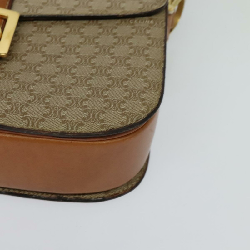 【日本直送】CELINE Macadam帆布肩背包 PVC米色金色 正品 140613-14