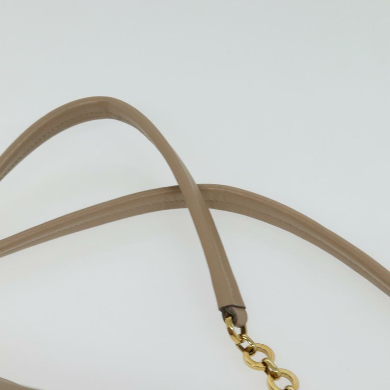 【日本直送】Salvatore Ferragamo Gancini 手提包 皮革 米色 金色 正品 140617-7