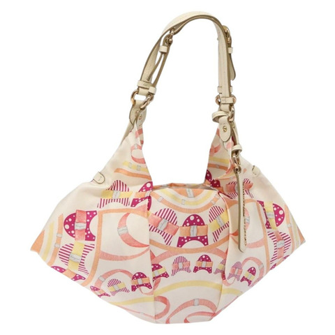 Salvatore Ferragamo 尼龍米色金色單肩包 正品 gh550