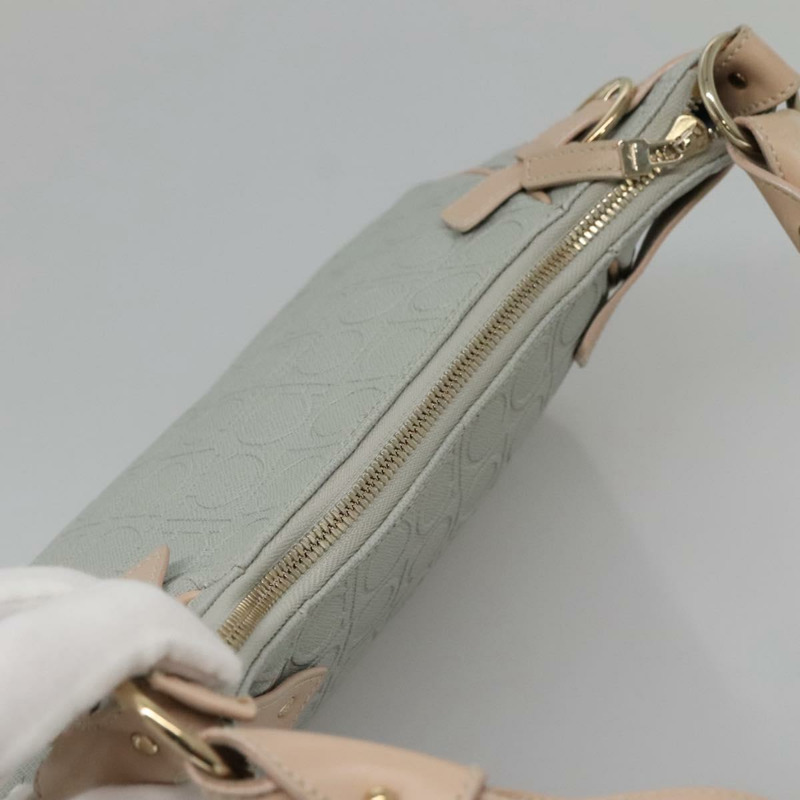 【日本直送】Salvatore Ferragamo Gancini 單肩包 皮革 灰色 米色 金色 正品 140541-5