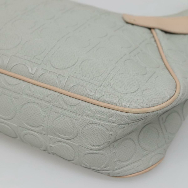 【日本直送】Salvatore Ferragamo Gancini 單肩包 皮革 灰色 米色 金色 正品 140541-14