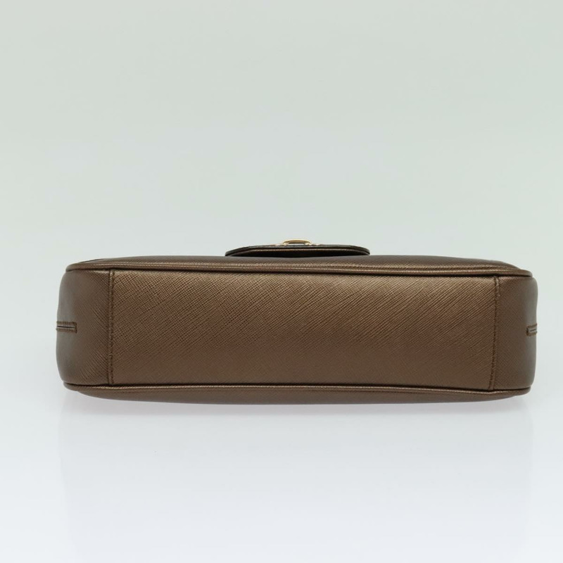 【日本直送】Salvatore Ferragamo Gancini 鏈條單肩包，棕色皮革，金色，正品 gh694-4