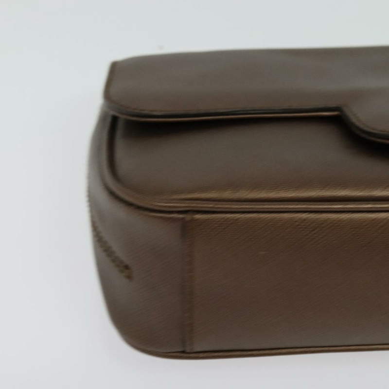 【日本直送】Salvatore Ferragamo Gancini 鏈條單肩包，棕色皮革，金色，正品 gh694-13