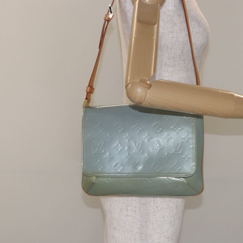 【日本直送】路易威登 Monogram Vernis Thompson Street Bag Lavande M91009 LV Auth gh572-21