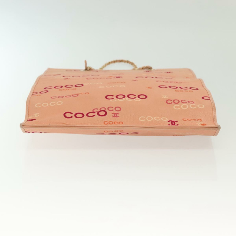 【日本直送】香奈兒手袋 帆布 粉紅色 金 CC 標誌 正品 gh685-5