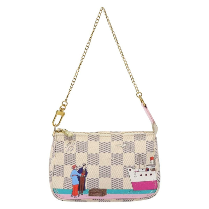 【日本直送】路易威登 Damier Azur 迷你手拿包配件包 N41669 LV 正品 140382-12