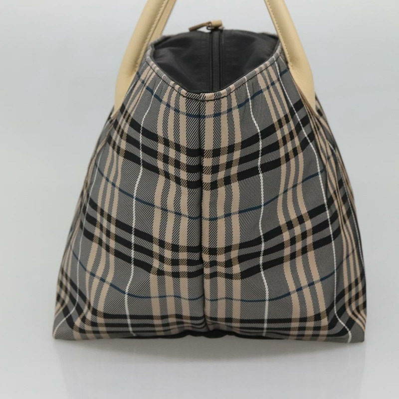 【日本直送】BURBERRY Blue Label Nova 格紋托特包 尼龍灰色 正品 ti3408-2