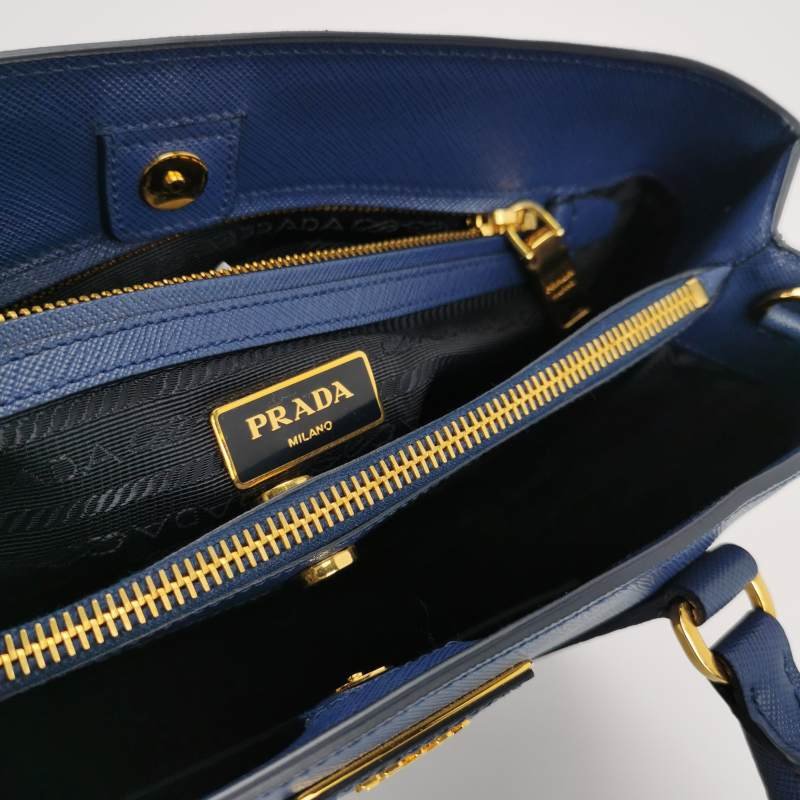 Prada Galleria殺手包大號牛皮純色三角徽標斜挎包單肩包-7