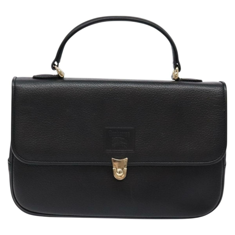 【日本直送】Burberrys 手提包 皮革 黑色 金色 正品 ep10446-12