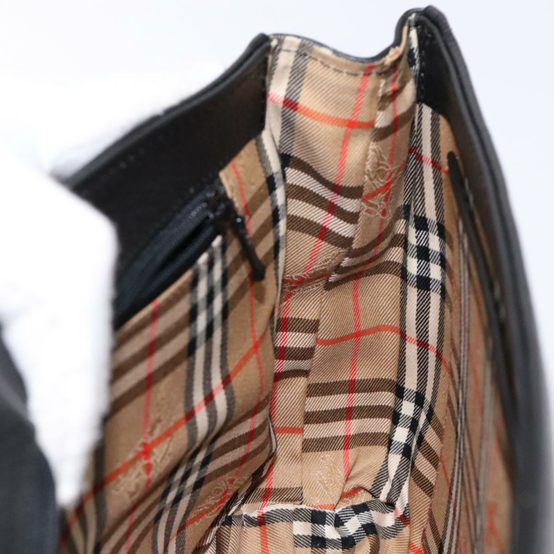 【日本直送】Burberrys 手提包 皮革 黑色 金色 正品 ep10446-17