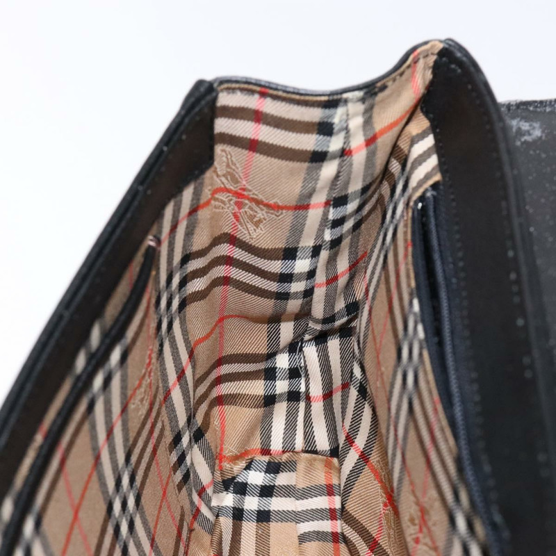 【日本直送】Burberrys 手提包 皮革 黑色 金色 正品 ep10446-18