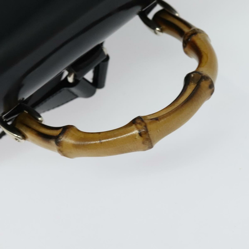 【日本直送】GUCCI 竹編雙肩包 尼龍材質 黑色 銀色 003 3444 0030 正品 ep10557-6