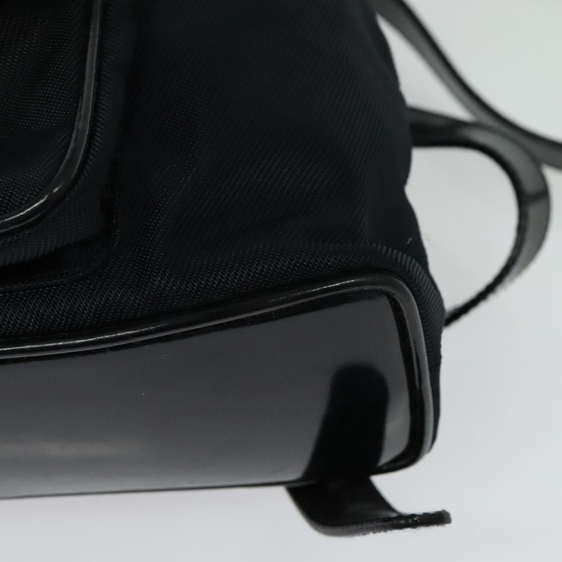 【日本直送】GUCCI 竹編雙肩包 尼龍材質 黑色 銀色 003 3444 0030 正品 ep10557-15