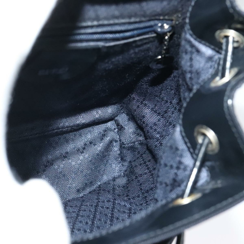 【日本直送】GUCCI 竹編雙肩包 尼龍材質 黑色 銀色 003 3444 0030 正品 ep10557-19