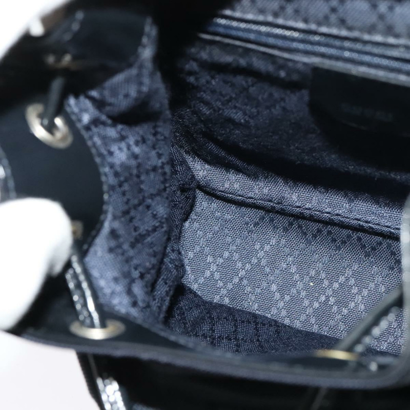 【日本直送】GUCCI 竹編雙肩包 尼龍材質 黑色 銀色 003 3444 0030 正品 ep10557-20