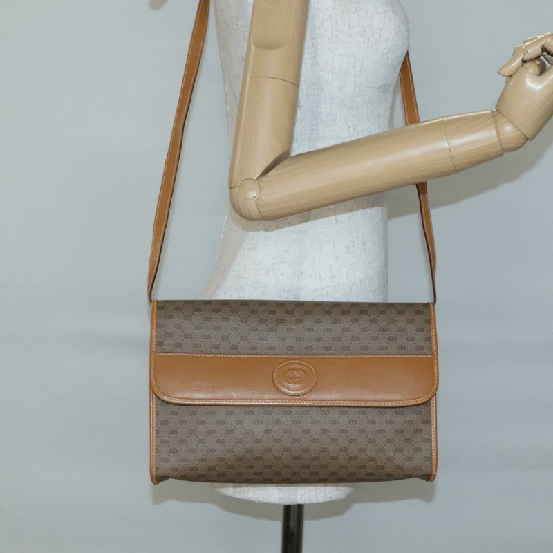 【日本直送】GUCCI Micro GG Supreme 單肩包 PVC 米色 金色 004 58 0264 正品 ep10535-23