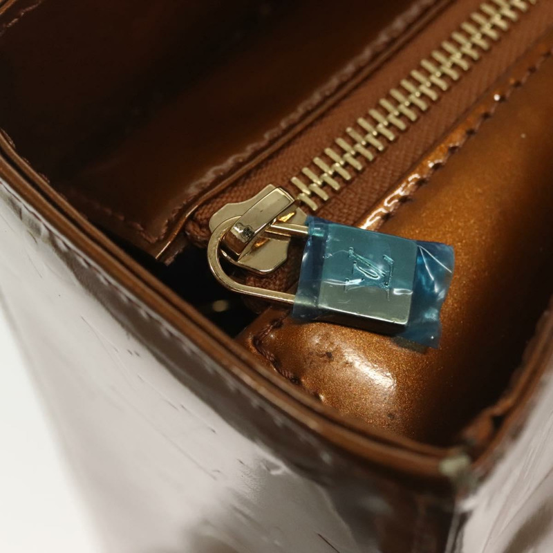 【日本直送】路易威登 Monogram Vernis Columbus 手提包 青銅色 M91134 LV Auth ep10401-17