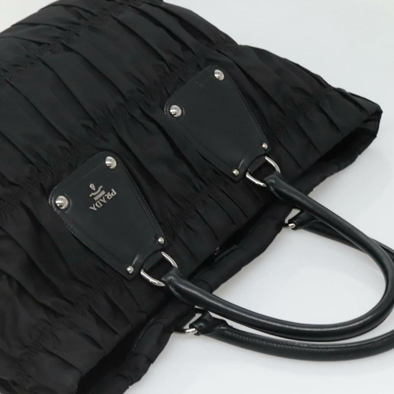 【日本直送】PRADA 尼龍托特包 黑色 銀色 正品 ep10543-5