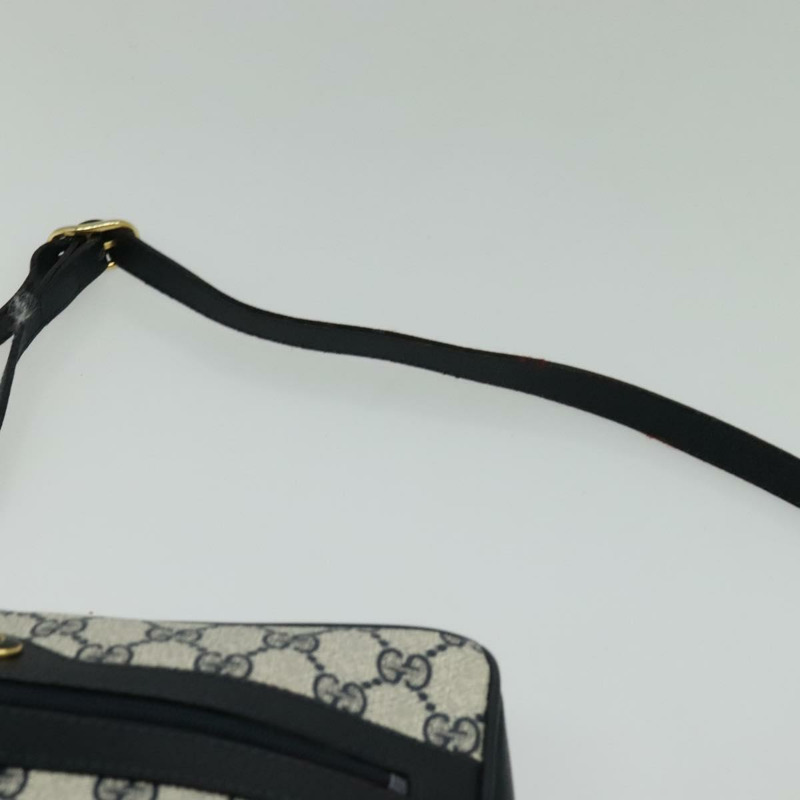 【日本直送】GUCCI GG Supreme Sherry Line 單肩包 PVC 海軍藍/金色 001 4071 5 Auth 141349-7