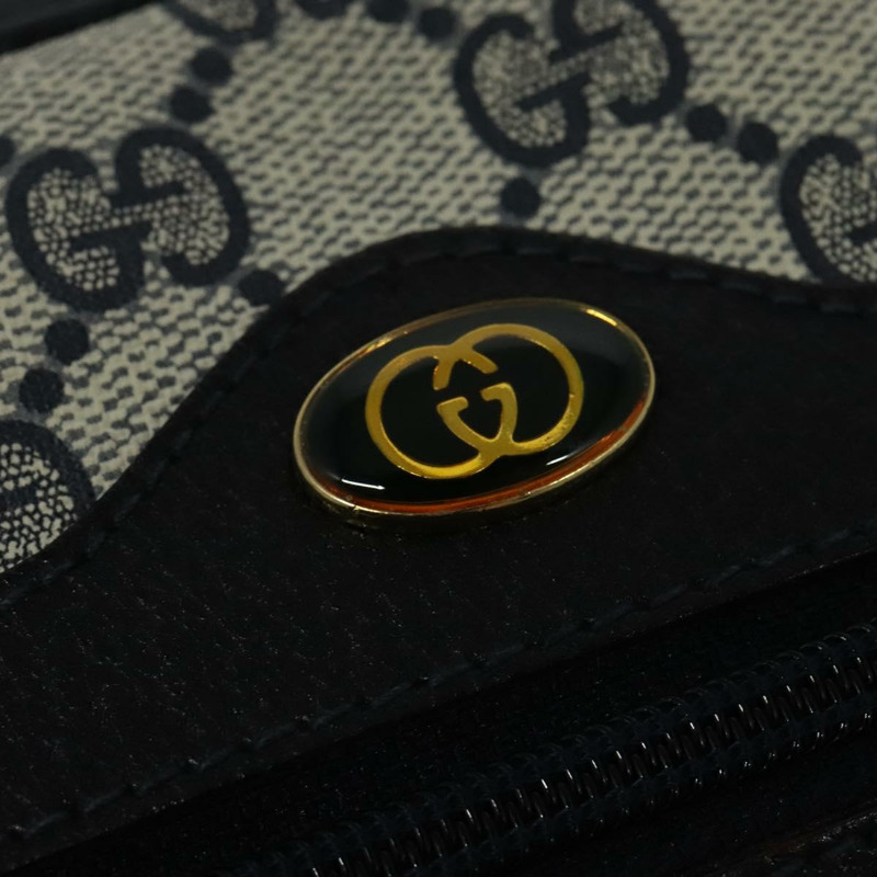 【日本直送】GUCCI GG Supreme Sherry Line 單肩包 PVC 海軍藍/金色 001 4071 5 Auth 141349-16